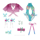 Marvel Rivals Psylocke Swimsuit Cosplay Costumes Breezy Butterfly Halloween Outfit ACcosplay